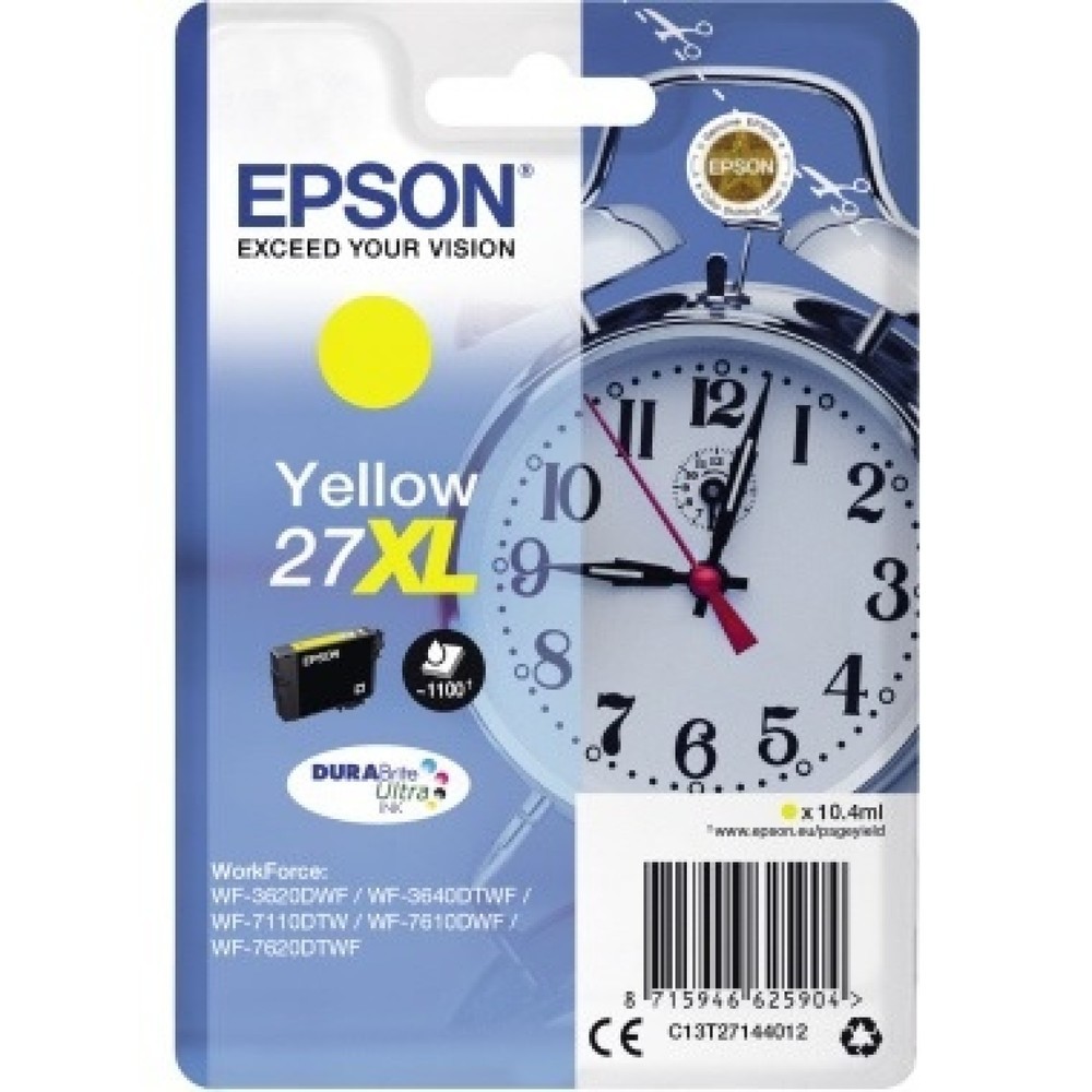 Produktabbildung: Epson Tintenpatrone C13T27144012 27XL 1.100Seiten 10,4ml gelb