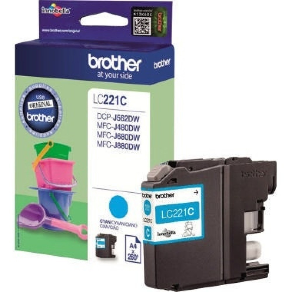 Produktabbildung: Brother Tintenpatrone LC221C 260Seiten cyan