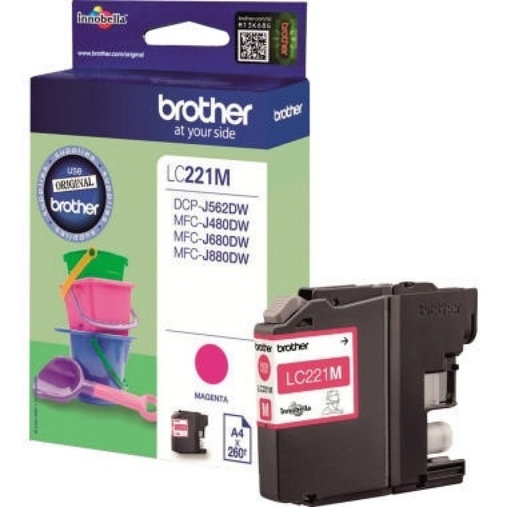 Brother Tintenpatrone LC221M 260Seiten magenta Produktabbildung: Brother Tintenpatrone LC221M 260Seiten magenta