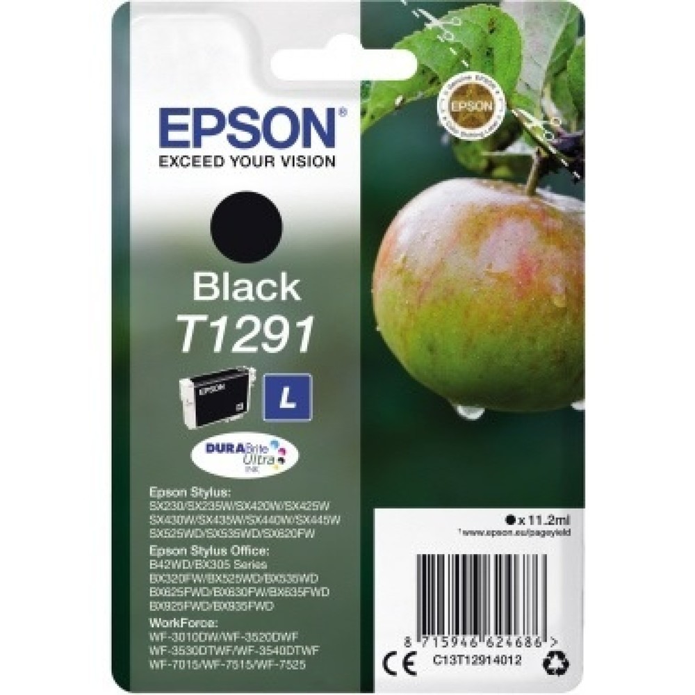 Produktabbildung: Epson Tintenpatrone C13T12914012 T1291 11,2ml schwarz
