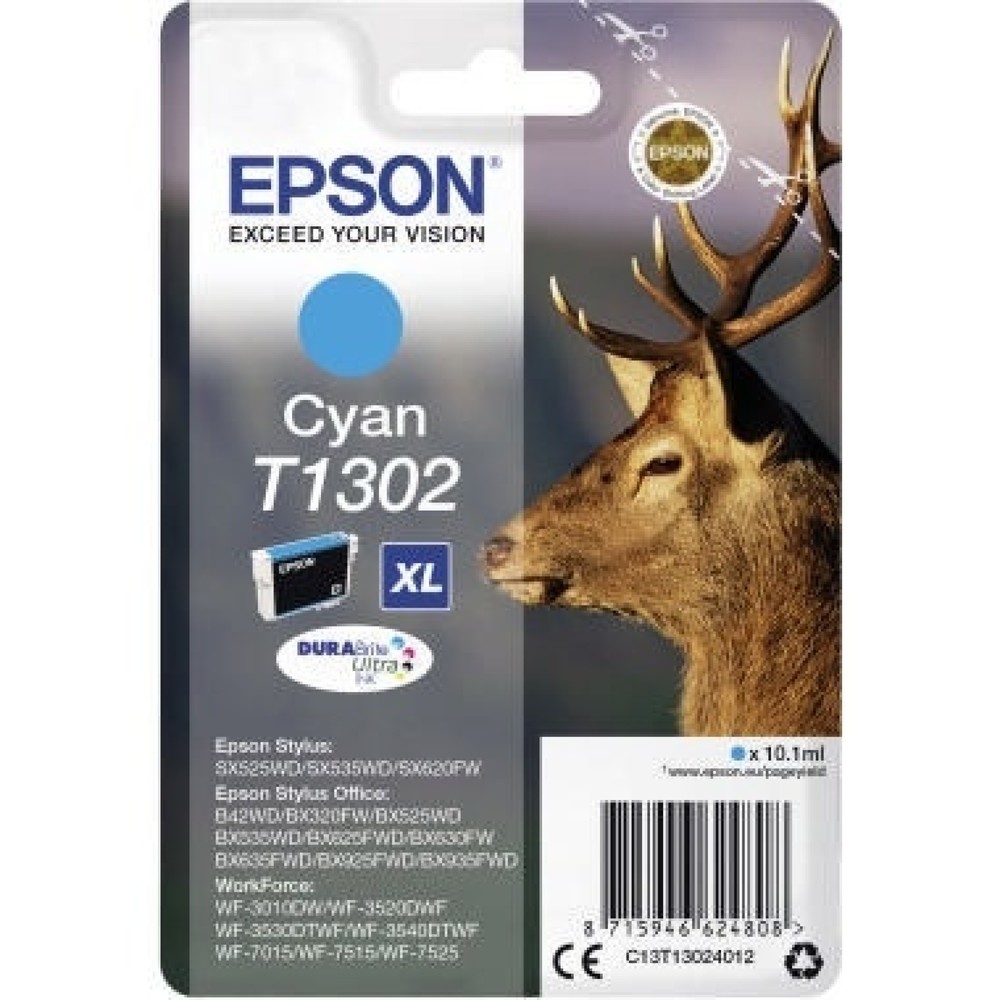 Produktabbildung: Epson Tintenpatrone C13T13024012 T1302 10,1ml cyan
