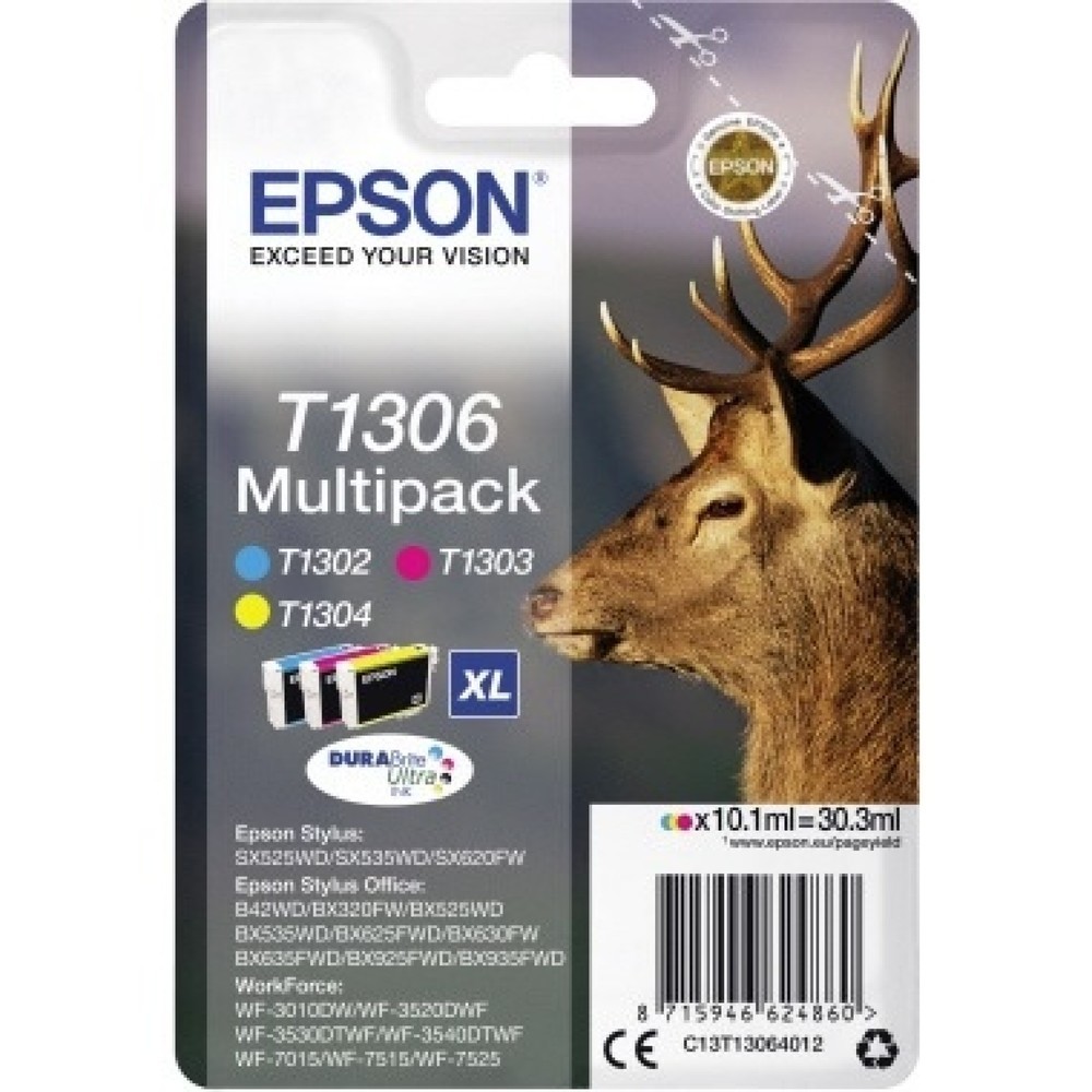 Produktabbildung: Epson Tintenpatrone C13T13064012 T1306 c/m/y 3 St./Pack.