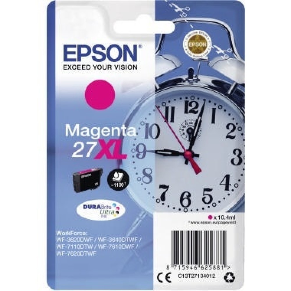 Produktabbildung: Epson Tintenpatrone C13T27134012 27XL 1.100Seiten 10,4ml magenta