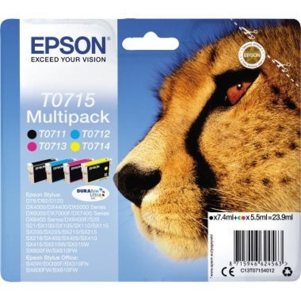 Produktabbildung: Epson Tintenpatrone C13T07154012 sw/c/m/y 4 St./Pack.