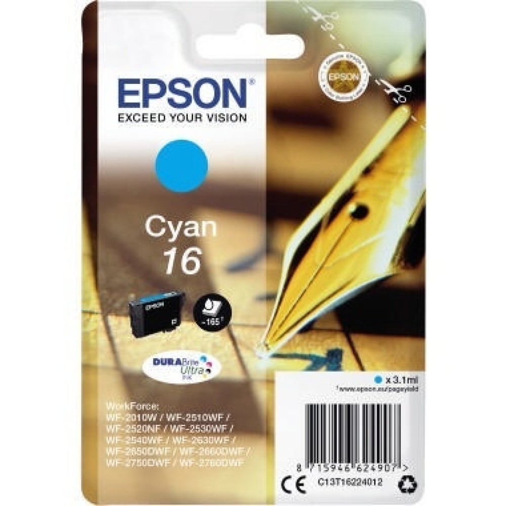 Produktabbildung: Epson Tintenpatrone C13T16224012 3,1ml cyan