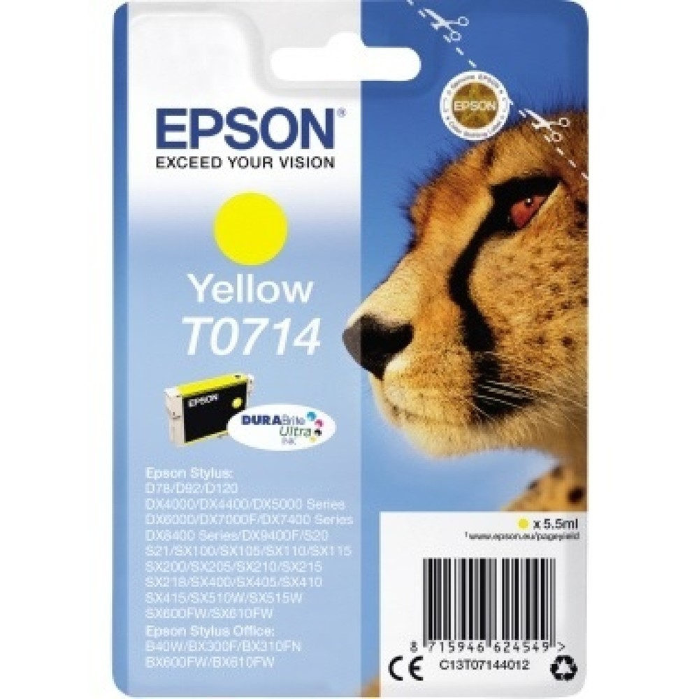 Produktabbildung Nr. 1: Epson Tintenpatrone C13T07144012 250Seiten 5,5ml gelb