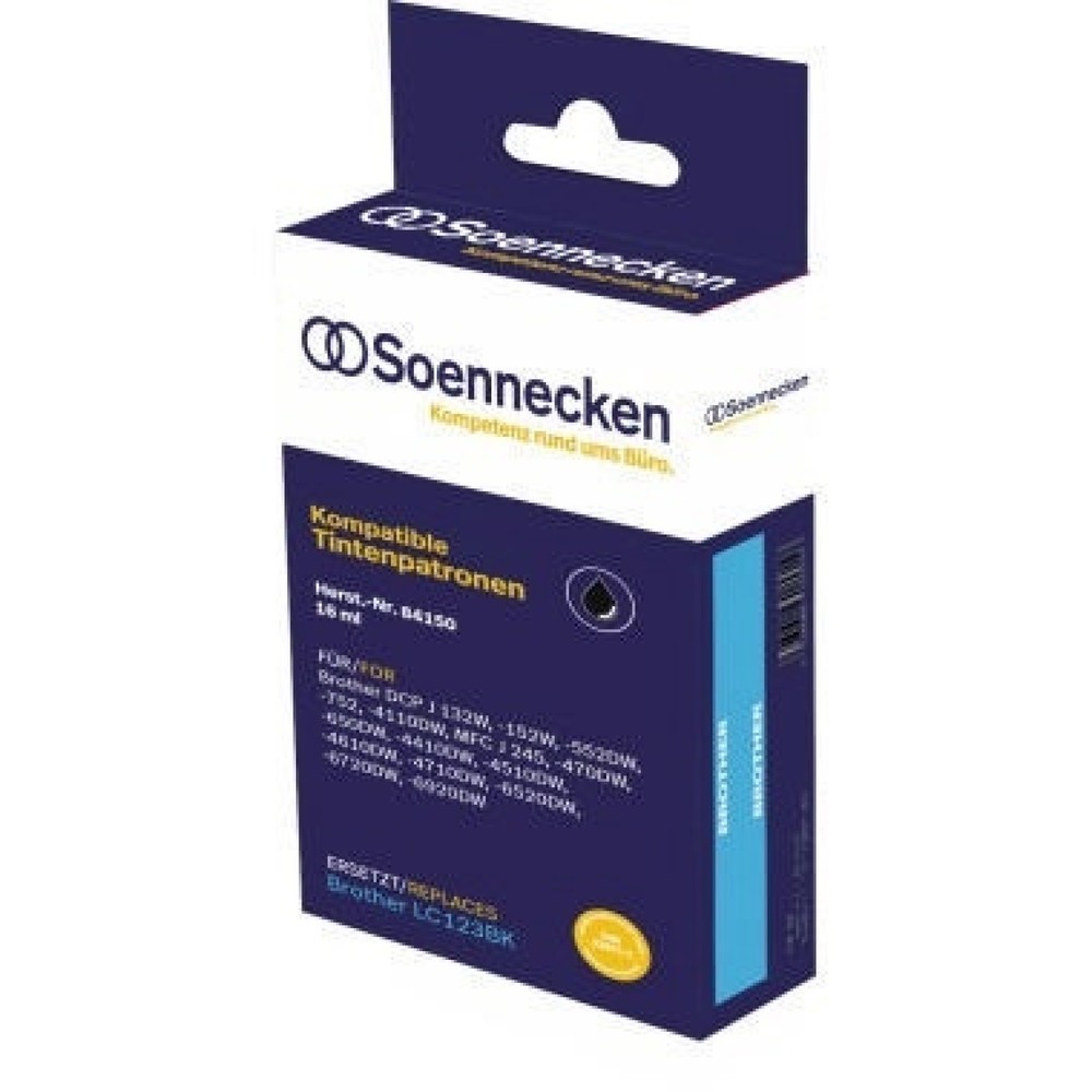 Produktabbildung: Soennecken Tintenpatrone 84150 wie Brother LC123BK schwarz