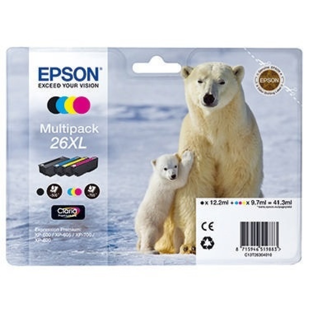Produktabbildung: Epson Tintenpatrone C13T26364010 sw/c/m/y 4 St./Pack.