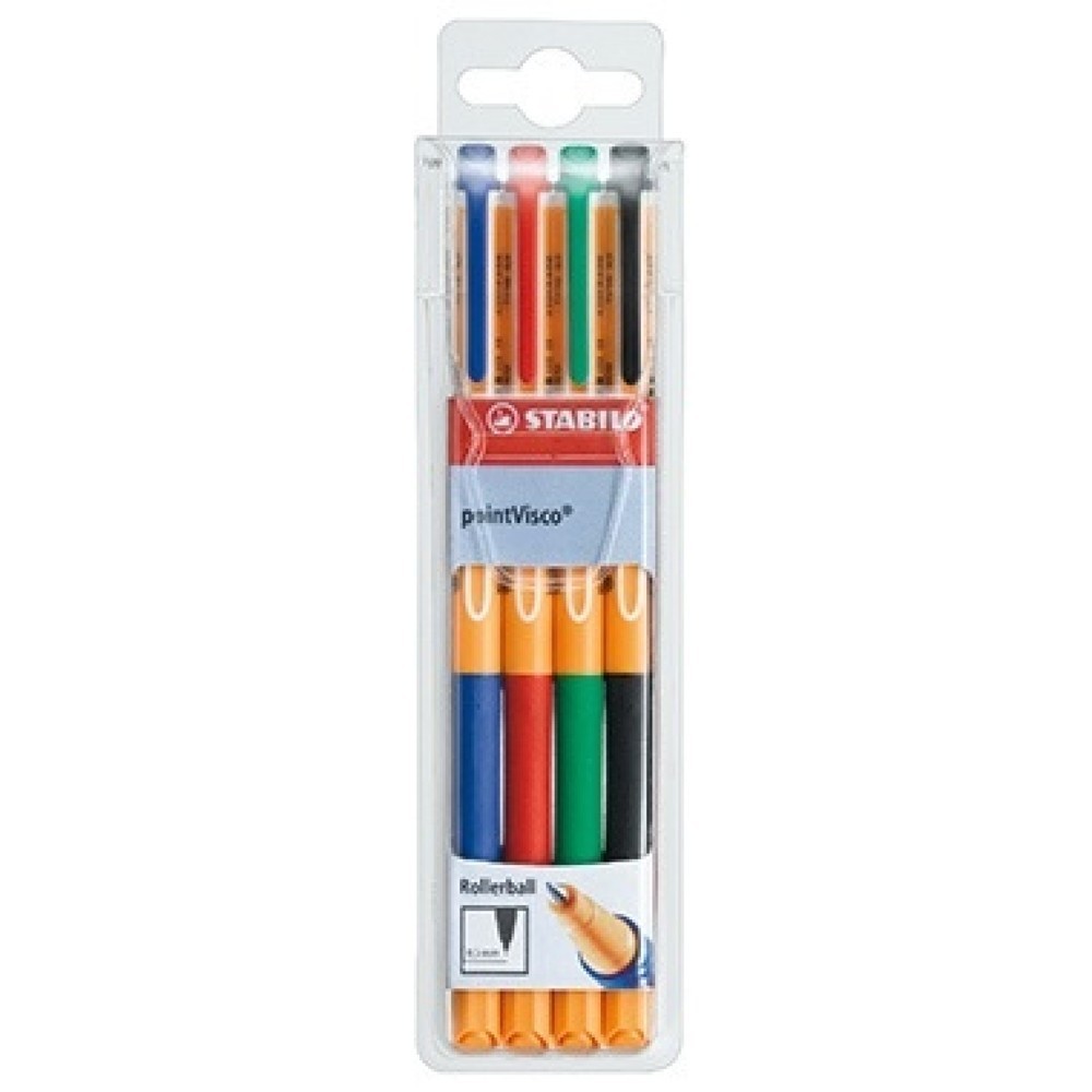 Produktabbildung: STABILO Tintenroller pointVisco 1099/4 0,5mm sortiert 4 St./Pack.