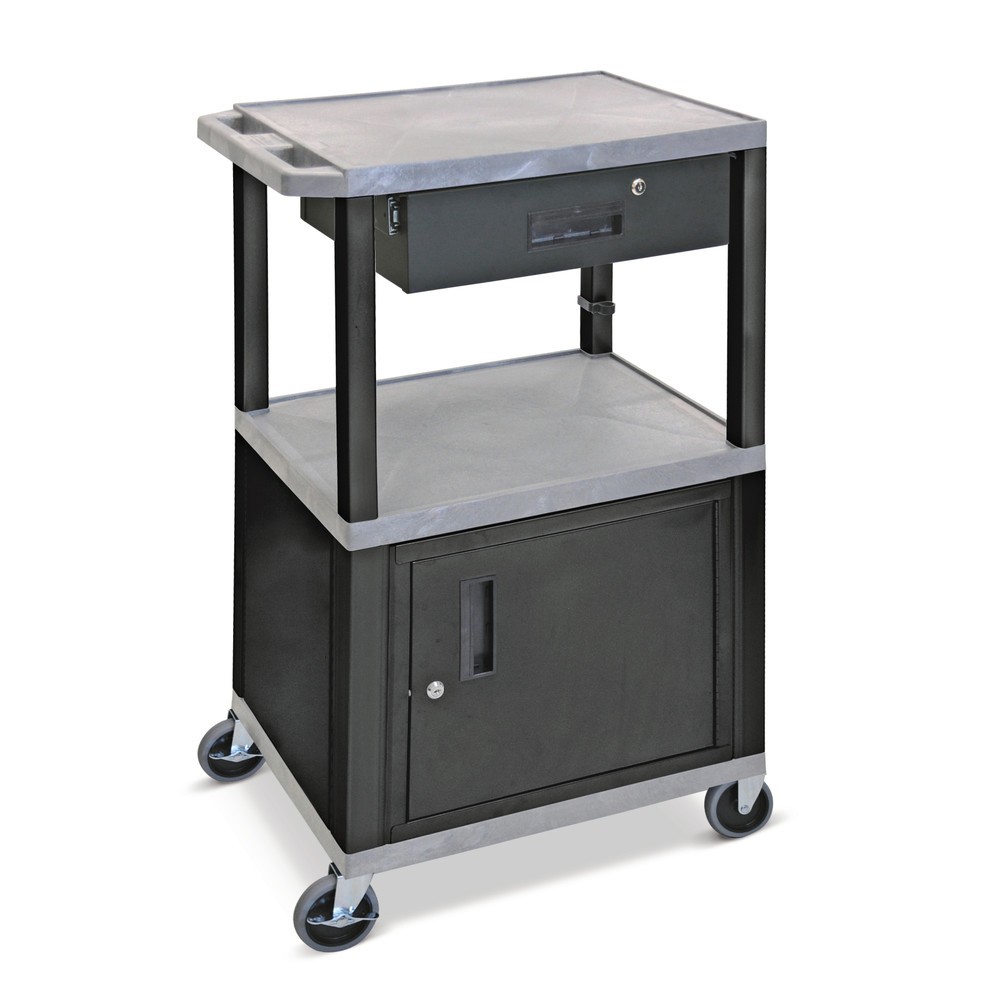 N° de l'image du produit 2 : Tiroir pour chariot de transport en plastique avec meuble bas, noir