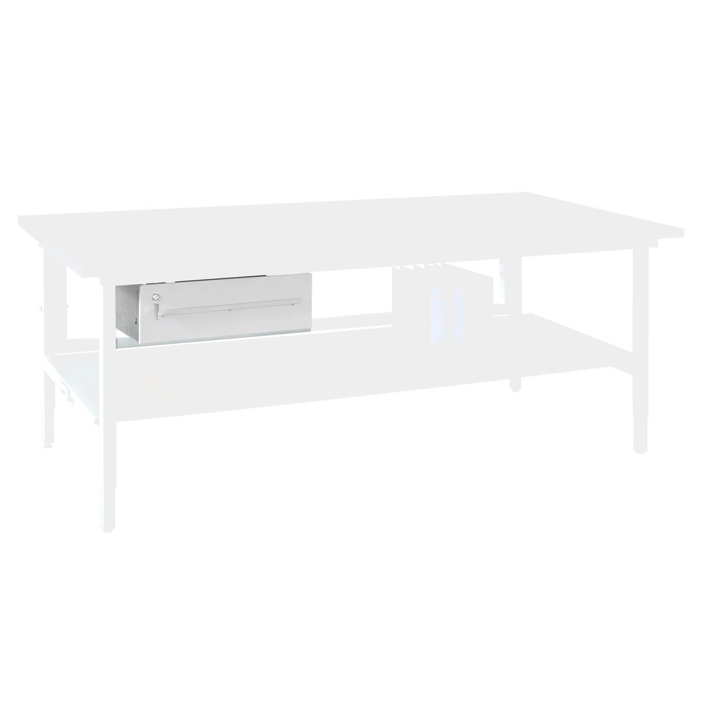 Illustration du produit: Tiroir, verrouillable, pour table d'emballage, HxlxP 160 x 490 x 450 mm, gris clair