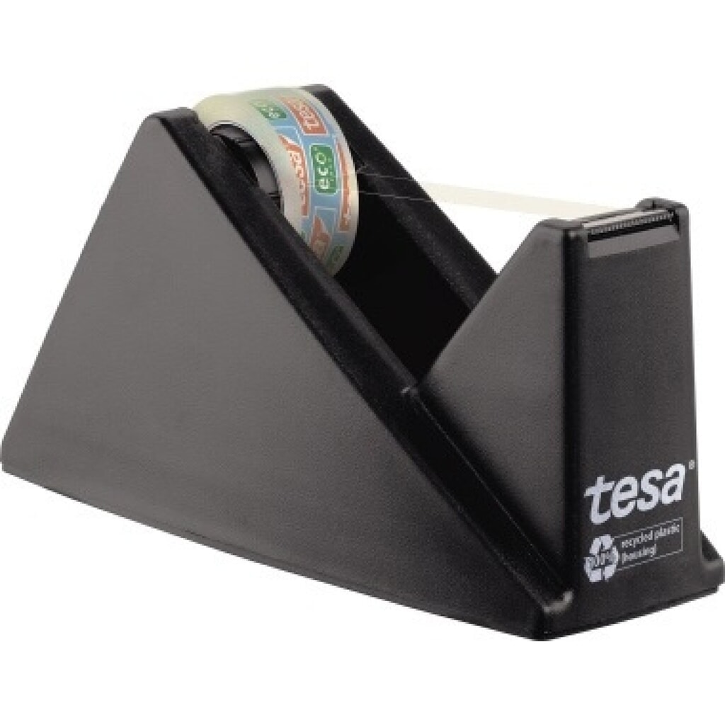 Produktabbildung: tesa® Tischabroller ecoLogo 59327-00000 sw +tesa® film Eco&Clear