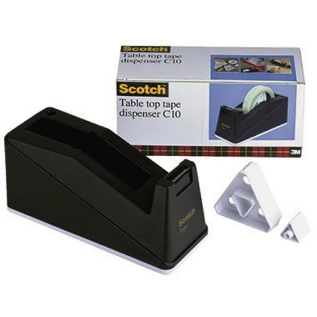 Scotch Tischabroller C10 bis 25mmx66m Kunststoff schwarz Produktabbildung: Scotch Tischabroller C10 bis 25mmx66m Kunststoff schwarz