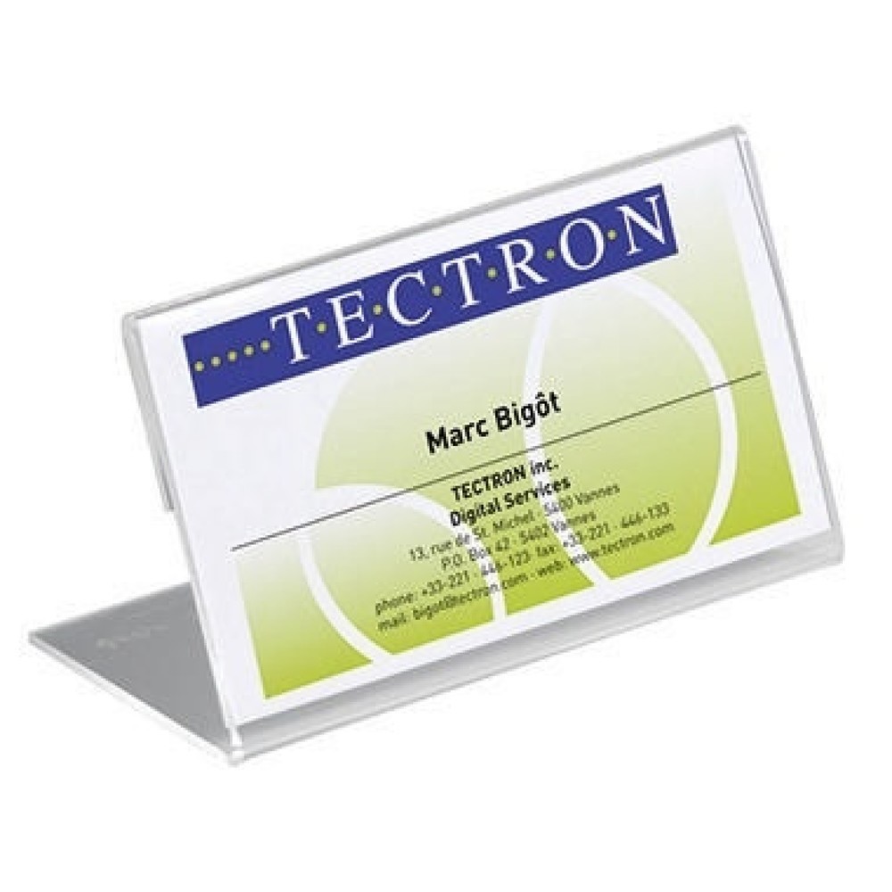 Produktabbildung: DURABLE Tischnamensschild 805519 100x52mm Acryl tr 10 St./Pack.