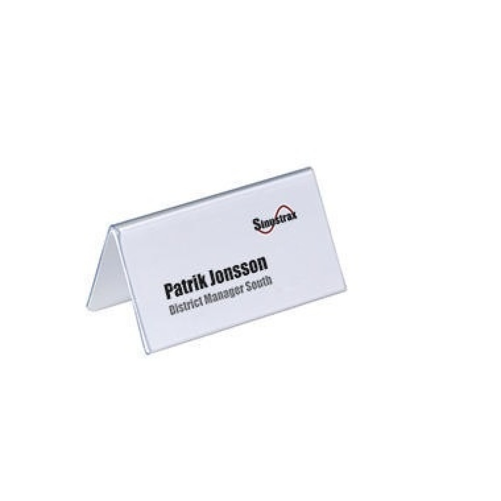 Produktabbildung: DURABLE Tischnamensschild 805119 100x52/104mm tr 25 St./Pack.