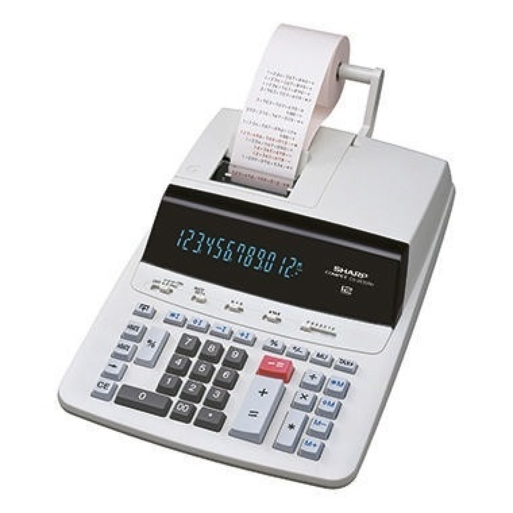 Produktabbildung: Sharp Tischrechner CS-2635RH-GYSE 12Zeichen druckend Netz/Batterie ws