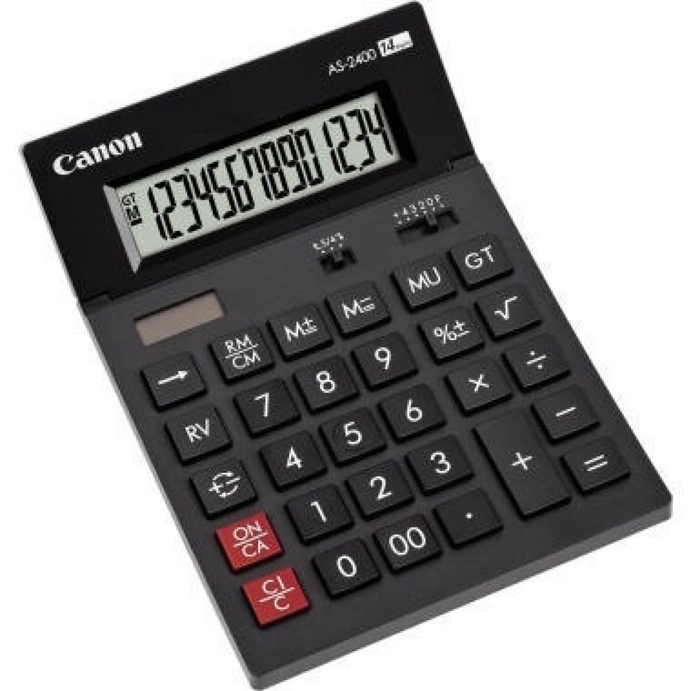 Produktabbildung: Canon Tischrechner AS-2400 4585B001AB Solar/Batterie