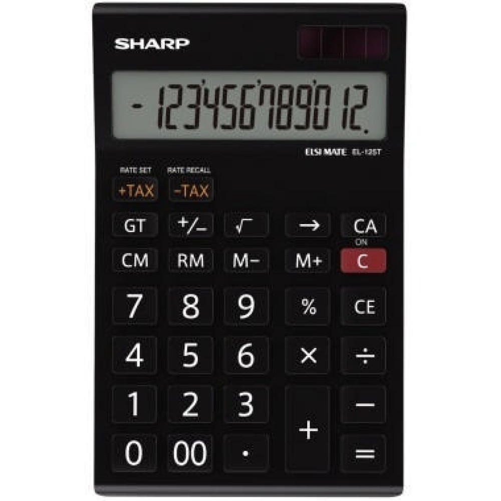 Produktabbildung: SHARP Tischrechner EL-125TWH schwarz