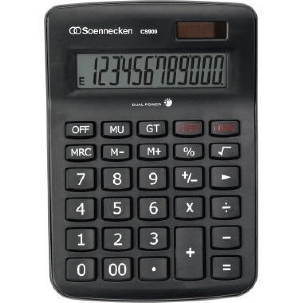 Produktabbildung: Soennecken Tischrechner CS900 8662 schwarz