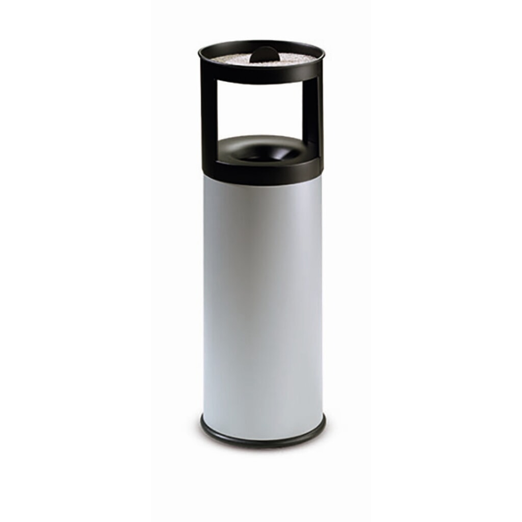 TKG Abfall-Ascher-Kombination FLORENZ 25L, Grau Produktabbildung: TKG Abfall-Ascher-Kombination FLORENZ 25L, Grau