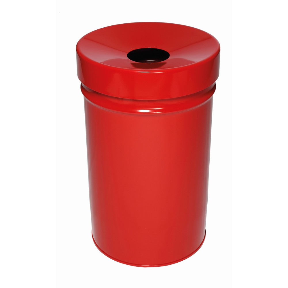 Produktabbildung: TKG Abfallbehälter FIRE EX mit gleichfarbigem Deckel 60l, Rot