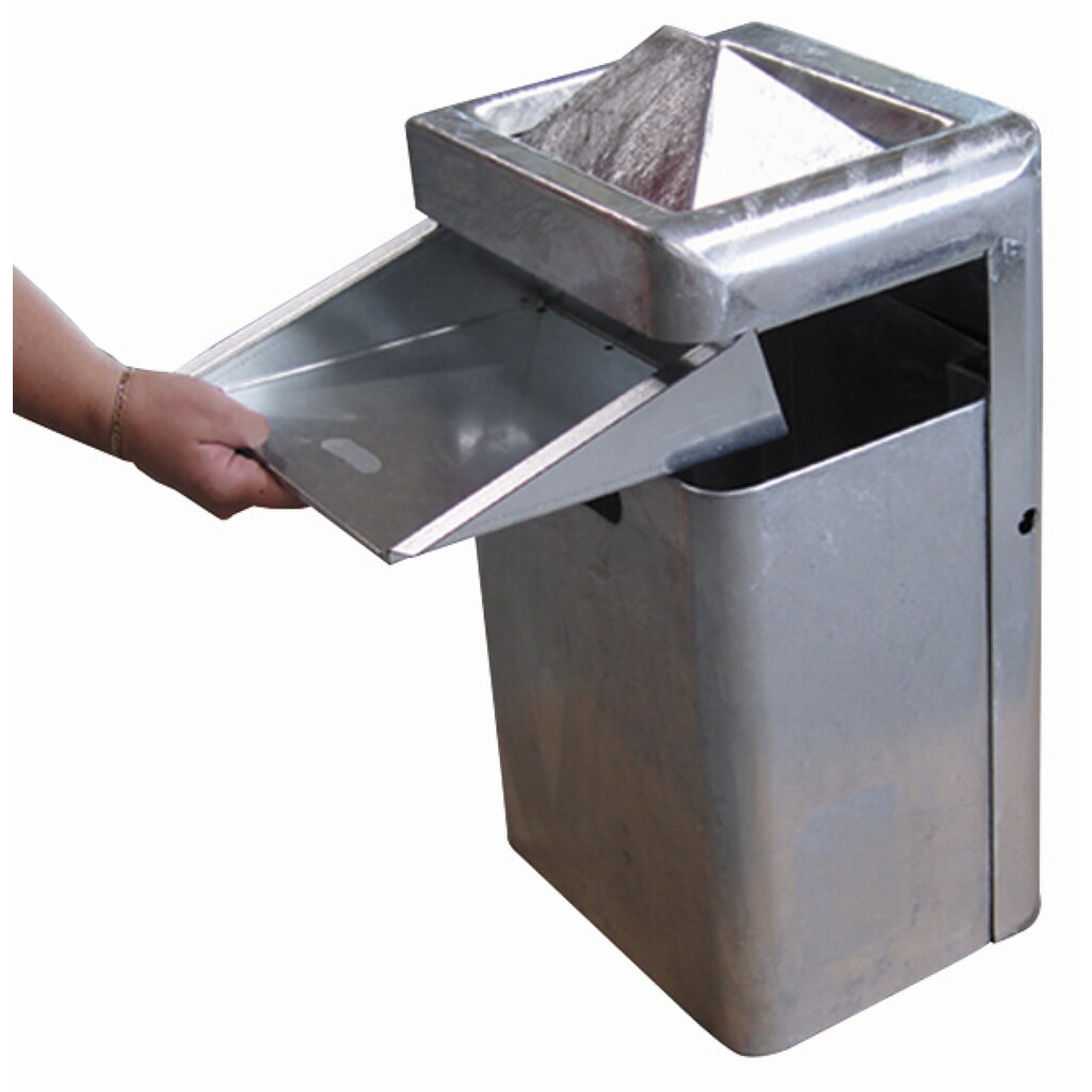TKG Außen-Abfallbehälter MONDO Pyramide Wandmodell 35l Produktabbildung Nr. 2: TKG Außen-Abfallbehälter MONDO Pyramide Wandmodell 35l