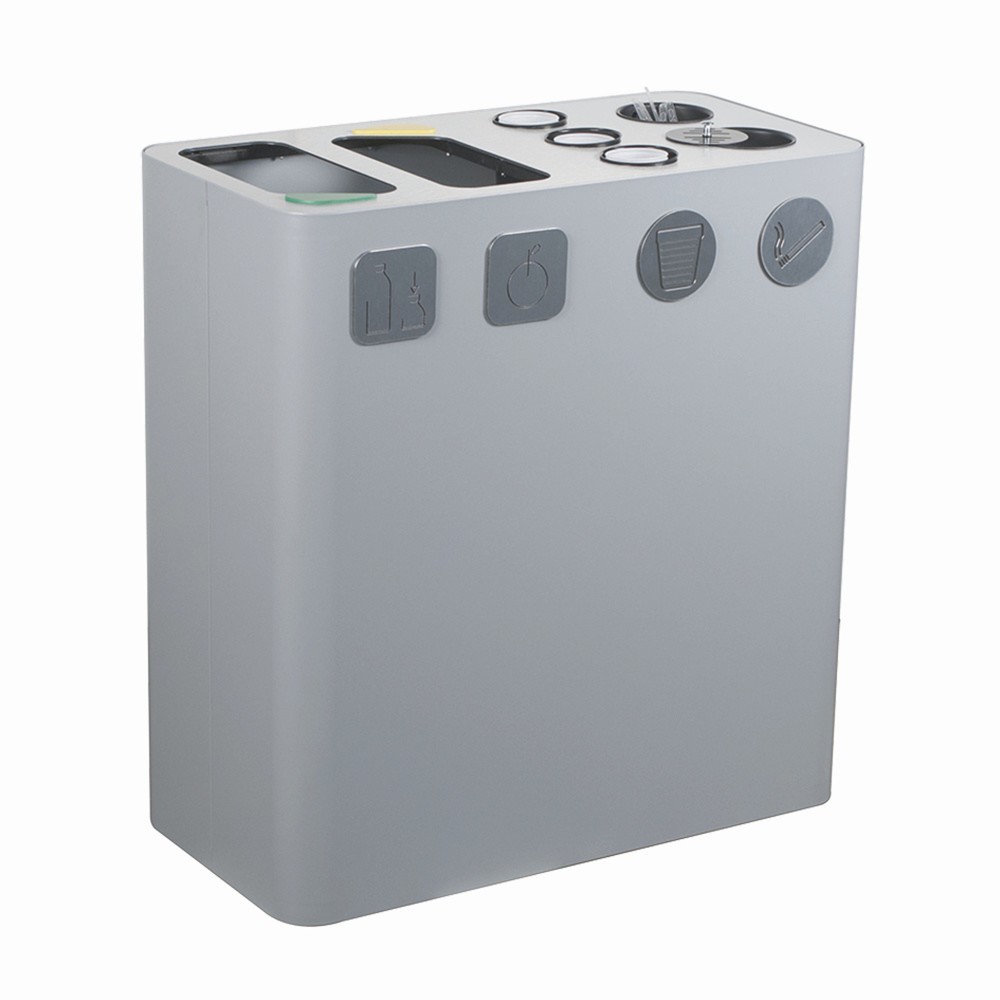 Produktabbildung Nr. 2: TKG Design-Abfall-Trennsystem PURE 2er-Basis 200L Grau