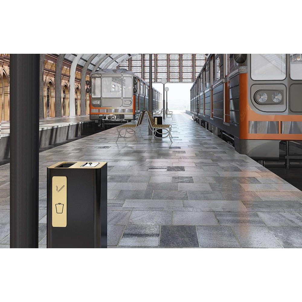 Produktabbildung Nr. 3: TKG Design-Abfallbehälter PURE ESSENTIAL 100L, Schwarz