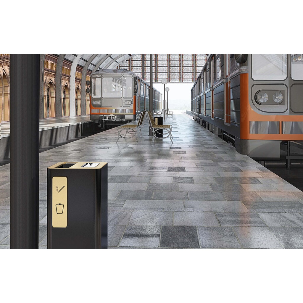 Produktabbildung Nr. 3: TKG Design-Abfallbehälter PURE ESSENTIAL 100L, Schwarz