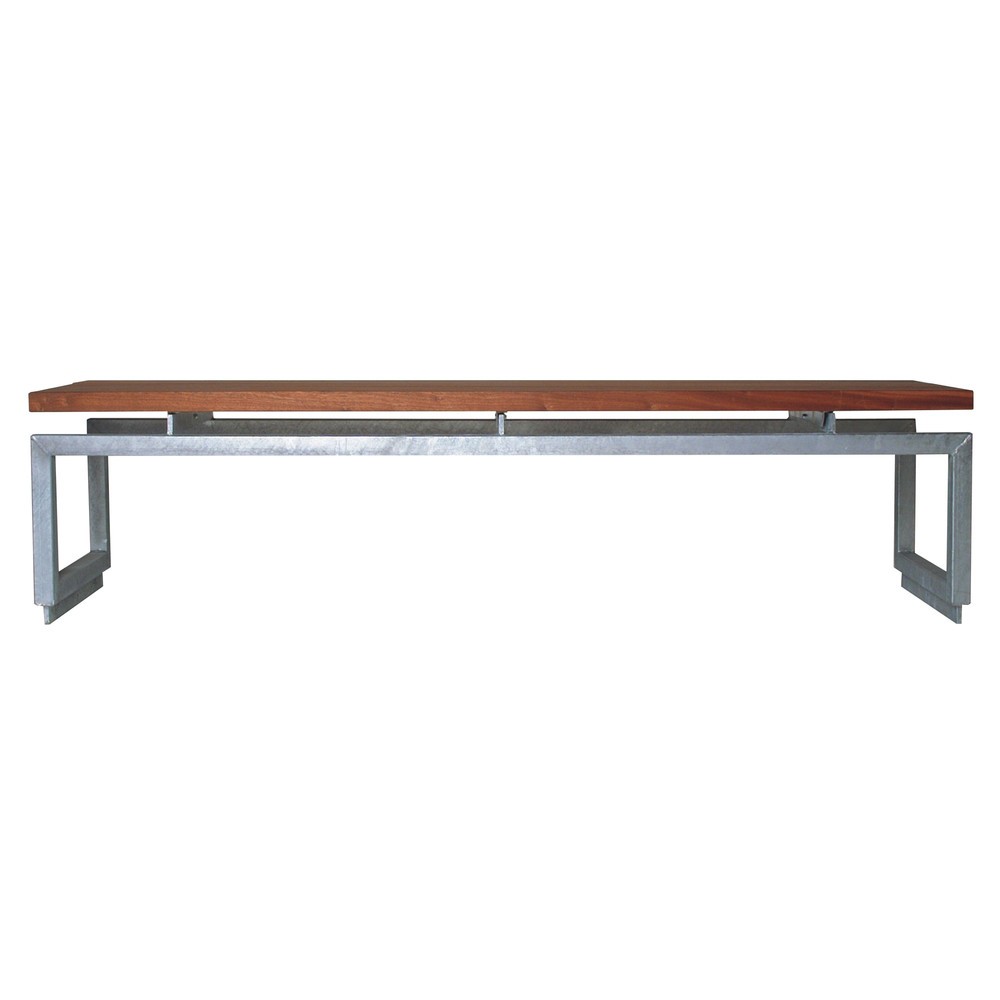 Produktabbildung: TKG Parkbank Castor, Echtholz/Stahlblech, HxBxT 420 x 1.800 x 500 mm
