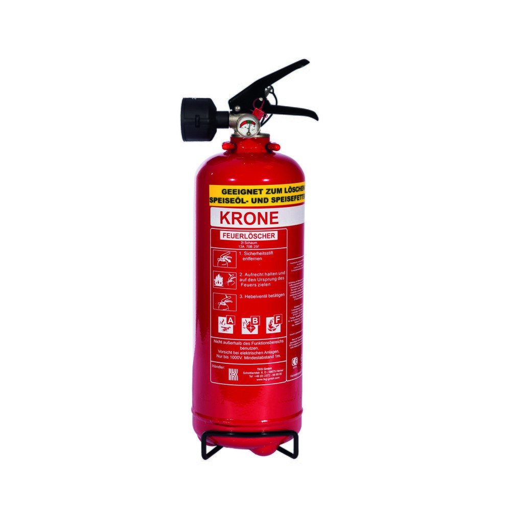 Produktabbildung: TKG 2L Schaum Dauerdruck Feuerlöscher mit Fettbrand-Rating