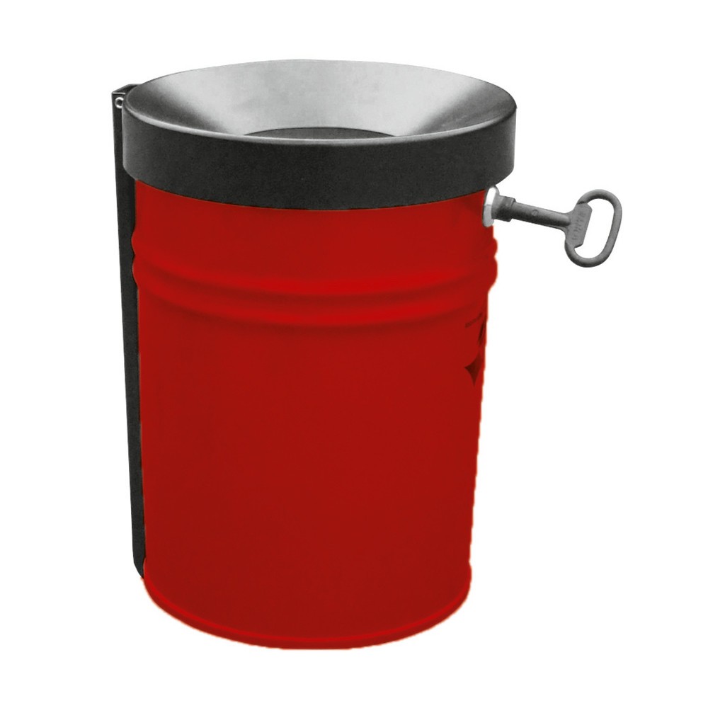 Produktabbildung: TKG Sicherheits-Papierkorb Flamm-Ex, 16 Liter, rot