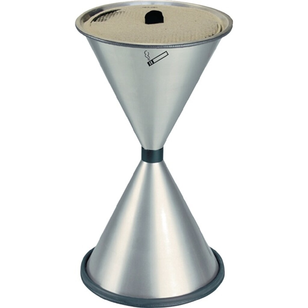 TKG Standascher, Stahlblech, D405xH770mm neusilber Produktabbildung: TKG Standascher, Stahlblech, D405xH770mm neusilber