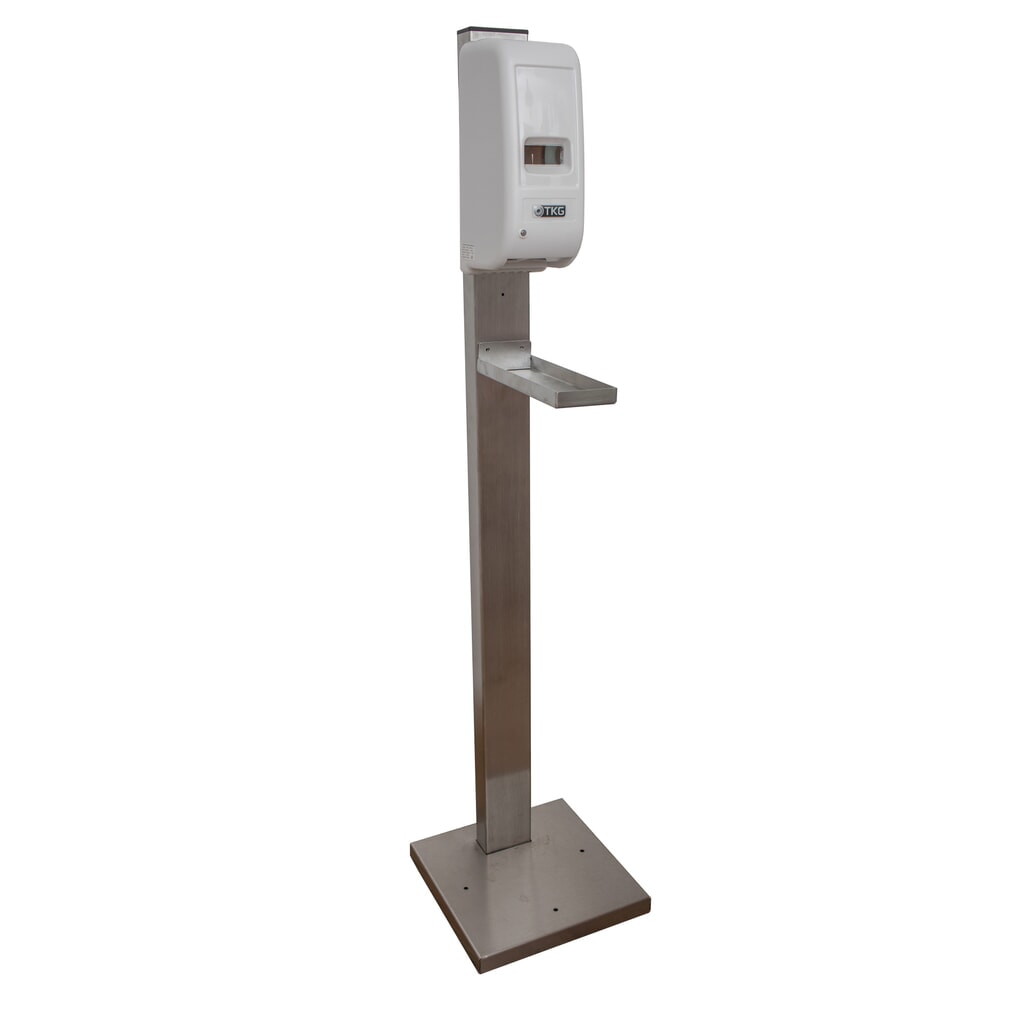TKG Desinfektionssäule, inkl. Spender mit Sensor und Abtropfschale Produktabbildung: TKG Desinfektionssäule, inkl. Spender mit Sensor und Abtropfschale