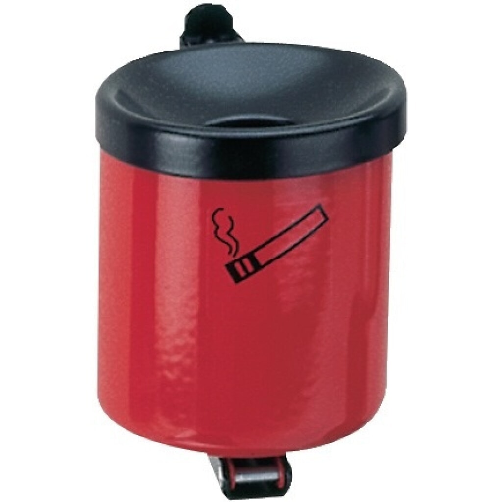 TKG Wandascher, rot, Ø90xH100mm, mit Kippvorrichtung Produktabbildung: TKG Wandascher, rot, Ø90xH100mm, mit Kippvorrichtung