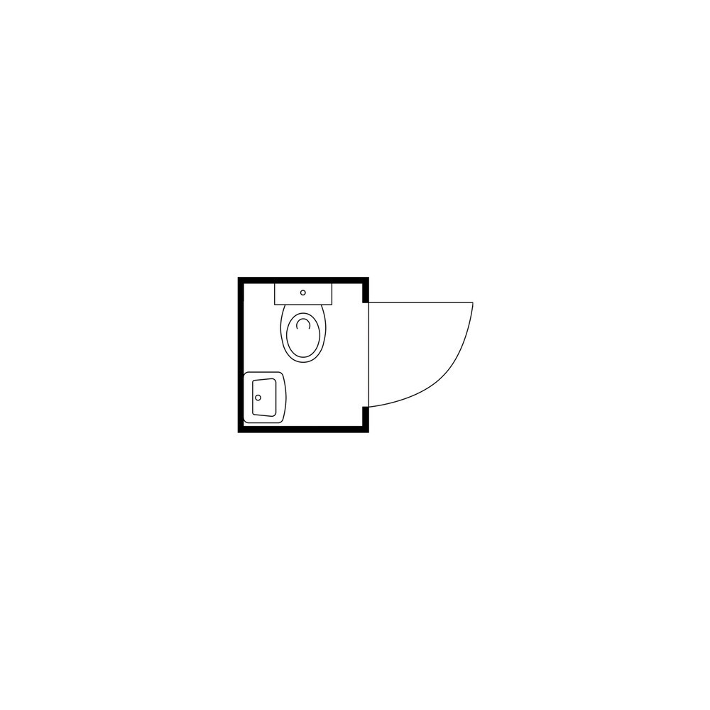 Productafbeelding nr. 2: Toiletbox FLADAFI® TB 2701, verzinkt, gemonteerd, met indeling, enkele draaideur, centraal in de brede zijde