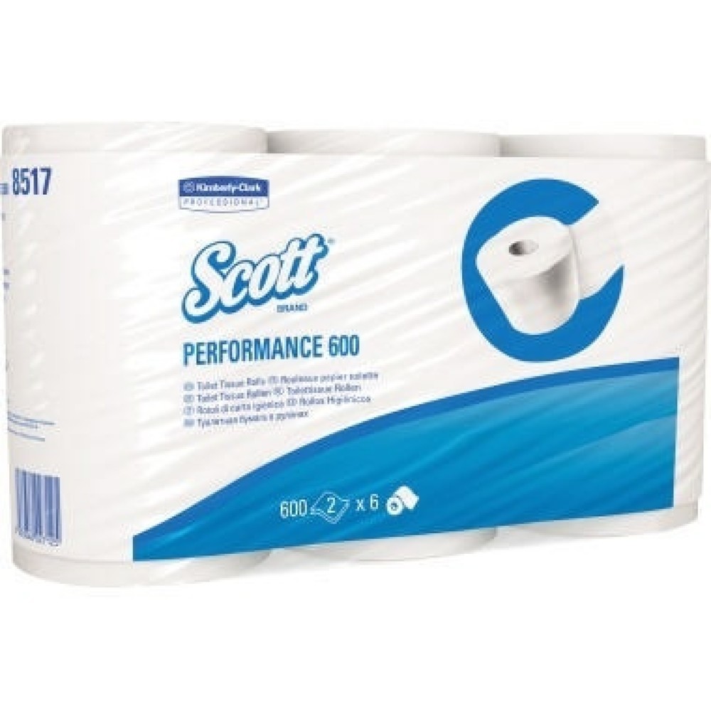 Produktabbildung: SCOTT Toilettenpapier 8517 2lagig 600Blatt weiß 6 Rl./Pack.