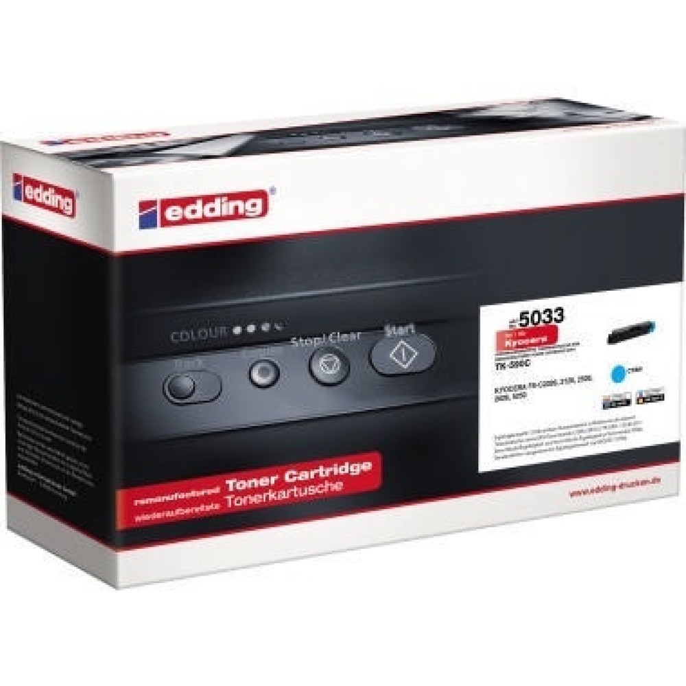 Produktabbildung: edding Toner 18-5033 wie Kyocera TK-590C 5.000Seiten cyan