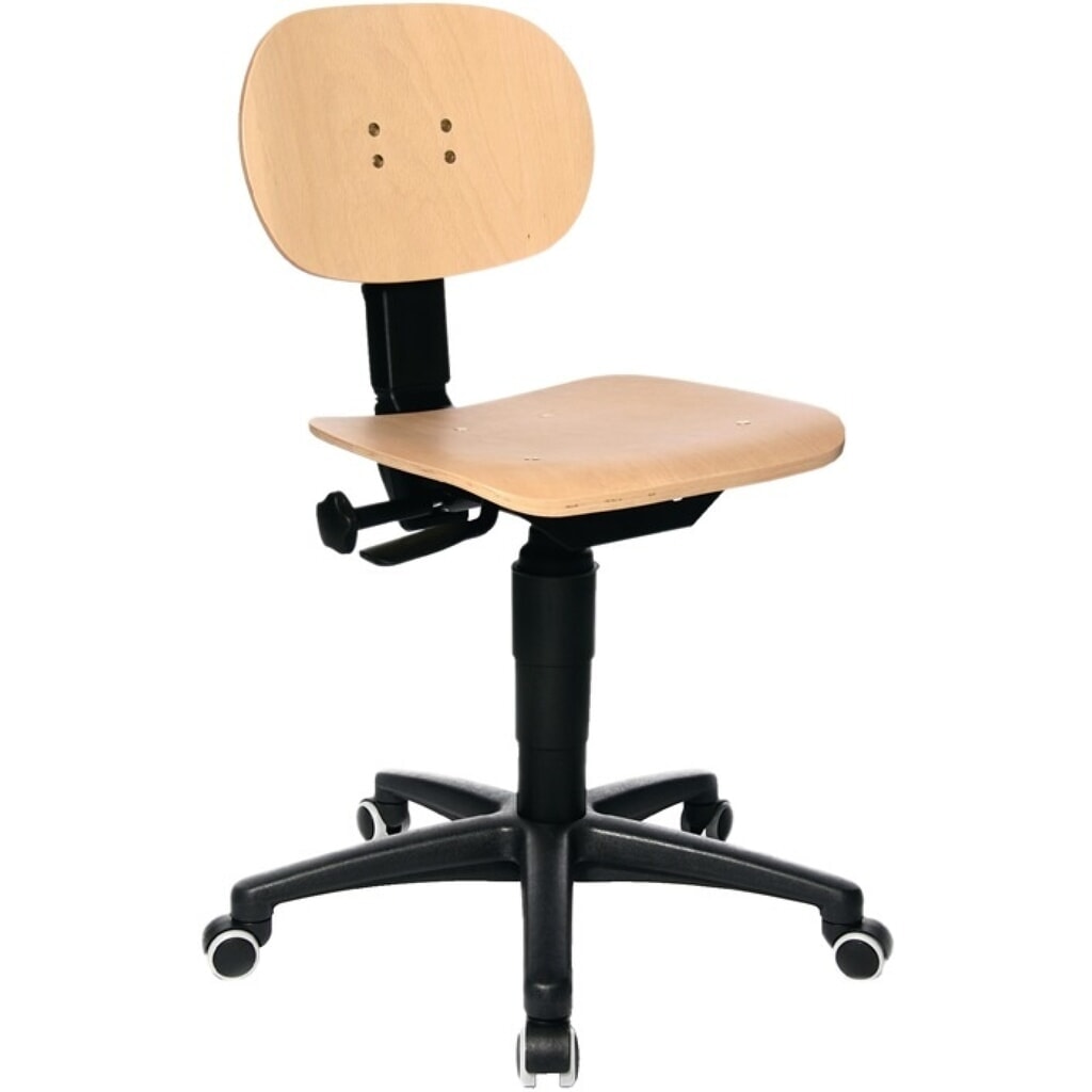 Topstar® Arbeitsdrehstuhl Tec 11, Buche, Rollen, 420-550 mm Produktabbildung: Topstar® Arbeitsdrehstuhl Tec 11, Buche, Rollen, 420-550 mm