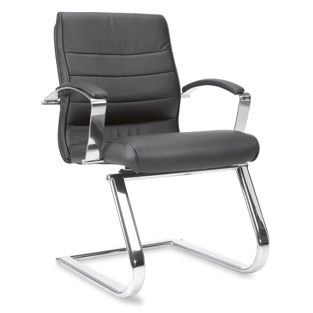 Produktabbildung: Topstar® Besuchersessel Business Pro, Gestell + Lehnen Chrom, schwarz