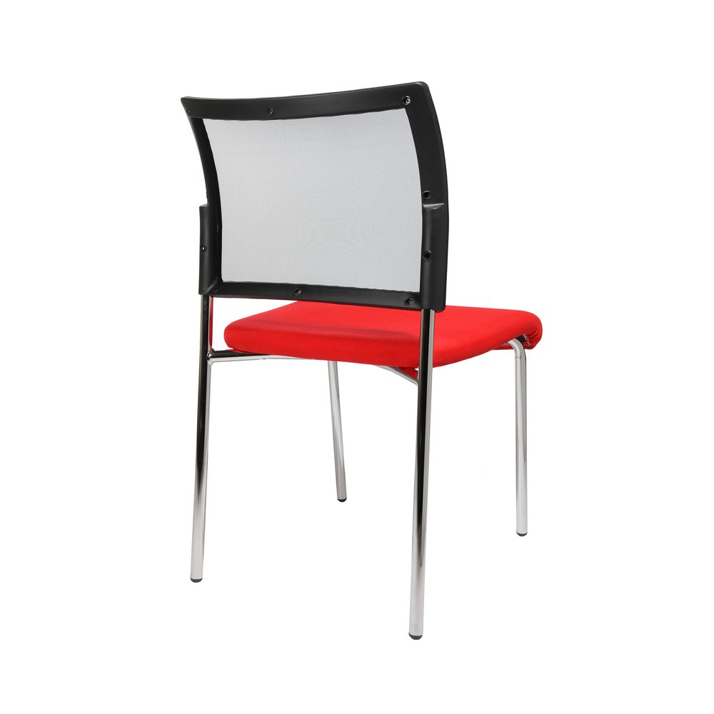 Produktabbildung Nr. 3: Topstar® Besucherstuhl Classic mit Netz-Rückenlehne + 4 Fuß Gestell, rot