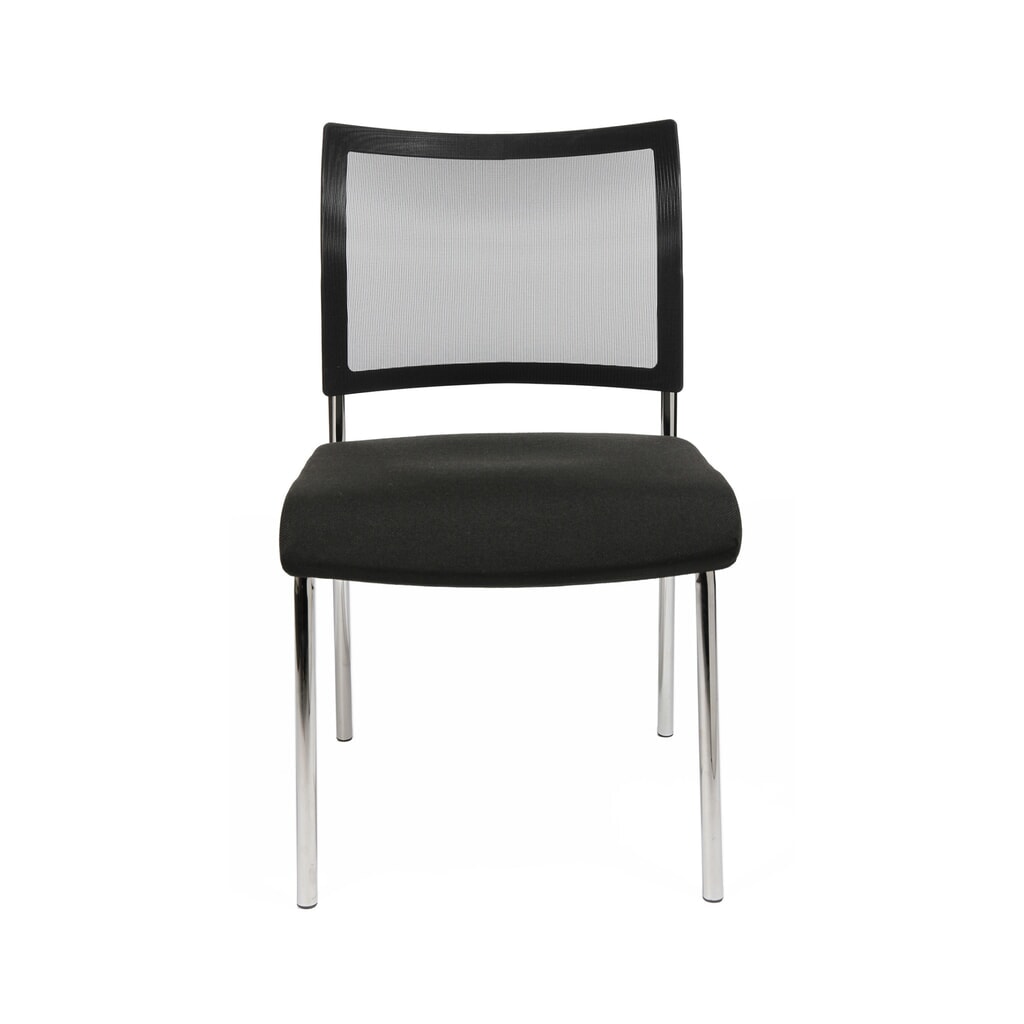 Topstar® Besucherstuhl Classic mit Netz-Rückenlehne + 4 Fuß Gestell, schwarz Produktabbildung Nr. 2: Topstar® Besucherstuhl Classic mit Netz-Rückenlehne + 4 Fuß Gestell, schwarz