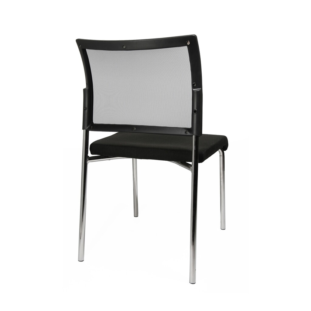 Topstar® Besucherstuhl Classic mit Netz-Rückenlehne + 4 Fuß Gestell, schwarz Produktabbildung Nr. 3: Topstar® Besucherstuhl Classic mit Netz-Rückenlehne + 4 Fuß Gestell, schwarz