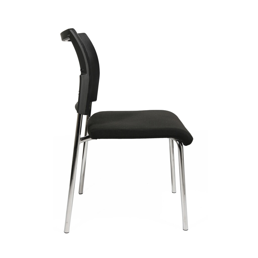 Topstar® Besucherstuhl Classic mit Netz-Rückenlehne + 4 Fuß Gestell, schwarz Produktabbildung Nr. 4: Topstar® Besucherstuhl Classic mit Netz-Rückenlehne + 4 Fuß Gestell, schwarz