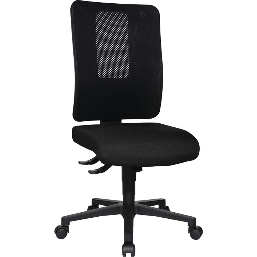 Produktabbildung: Topstar® Bürodrehstuhl, schwarz/schwarz 460-560 mm, mit Synchrontechnik, ohne Armlehnen Tragfähigkeit 110 kg