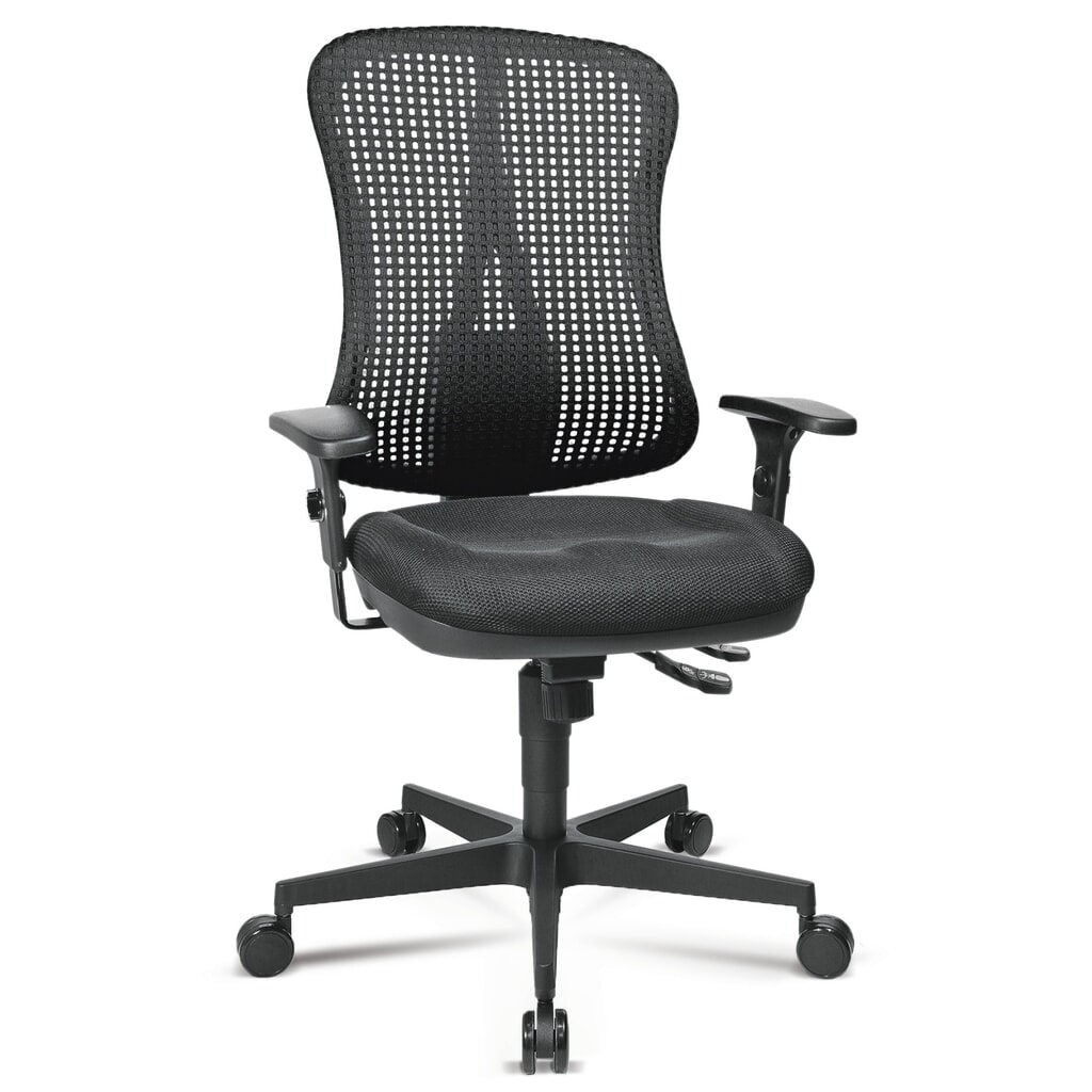 Produktabbildung: Topstar® Bürodrehstuhl Head Point SY, Muldensitz, schwarz/schwarz