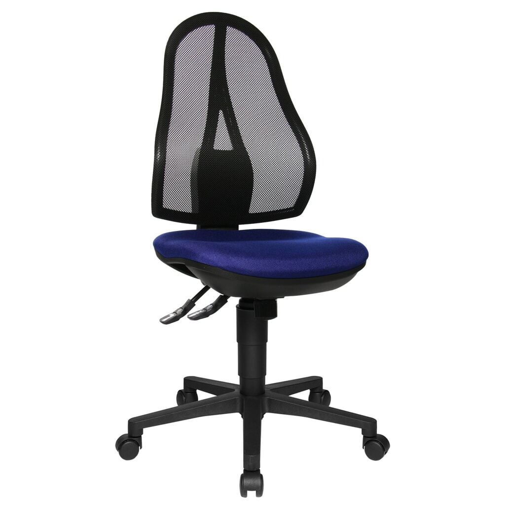 Topstar® Bürodrehstuhl Open Point Syncro, Bandscheibensitz, Netzrücken, blau Produktabbildung Nr. 5: Topstar® Bürodrehstuhl Open Point Syncro, Bandscheibensitz, Netzrücken, blau