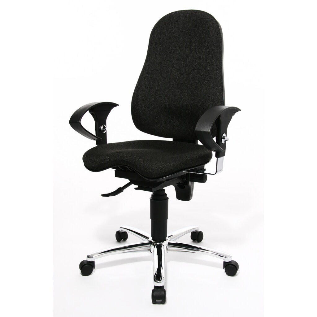 Topstar® Bürodrehstuhl Ortho 10, höhenverstellbare Armlehnen, anthrazit Produktabbildung Nr. 2: Topstar® Bürodrehstuhl Ortho 10, höhenverstellbare Armlehnen, anthrazit