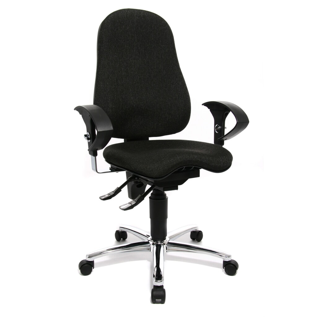 Produktabbildung Nr. 6: Topstar® Bürodrehstuhl Ortho 10, höhenverstellbare Armlehnen, anthrazit