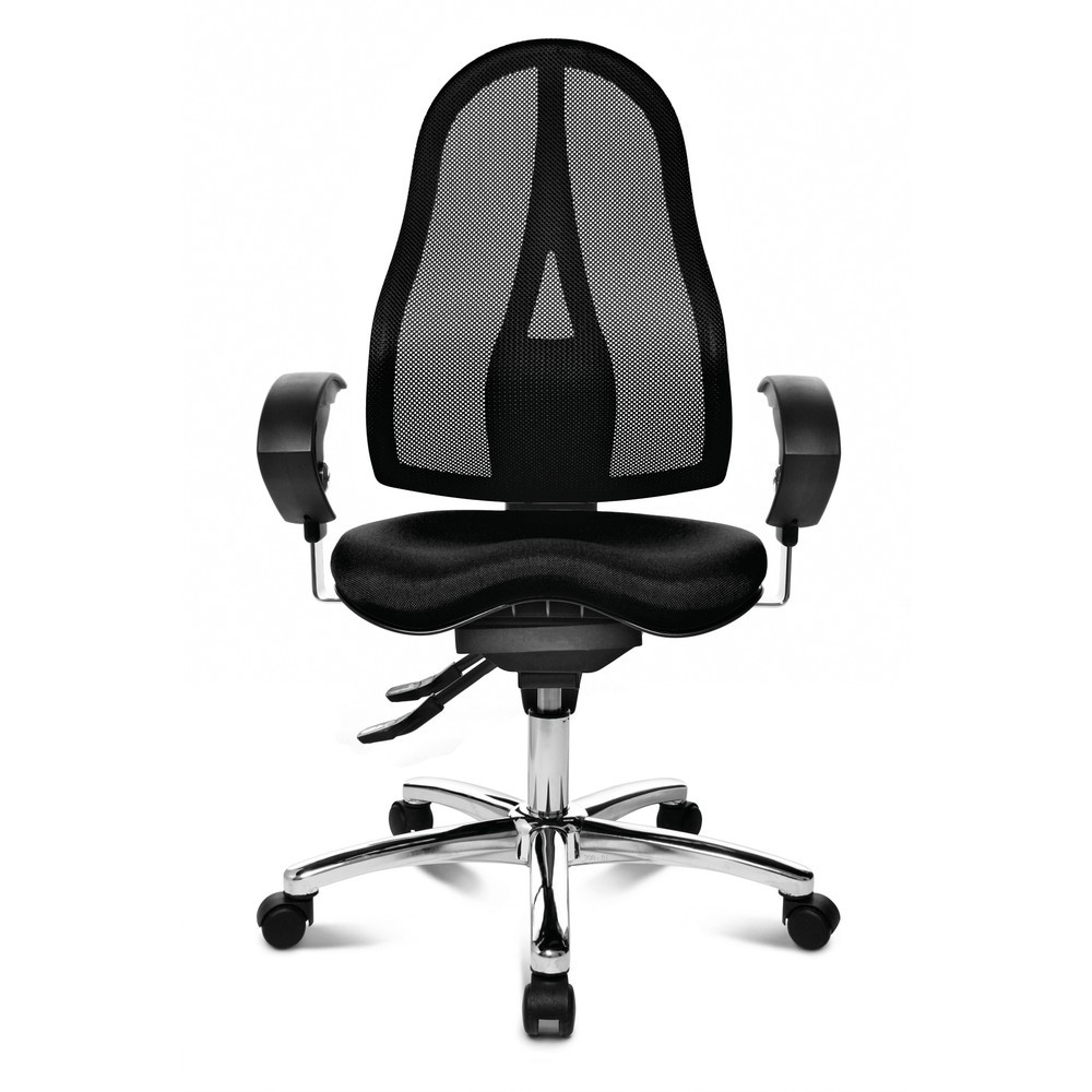 Produktabbildung Nr. 1: Topstar® Bürodrehstuhl Ortho 15, Netzrücken, höhenverstellbare Armlehnen, schwarz